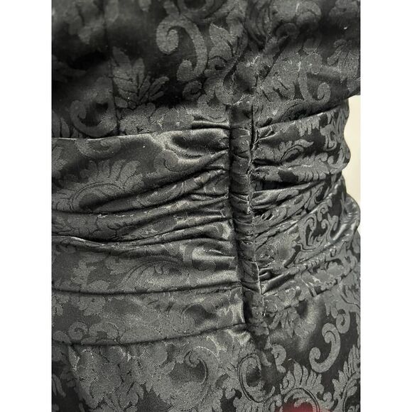 Vintage Scott McClintock Jacquard Strapless Dress 8 Ruched Party Cocktail - Picture 5 of 8